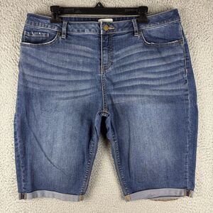 New York and Company Denim Shorts Women’s Size 16 Medium Wash Blue Jean